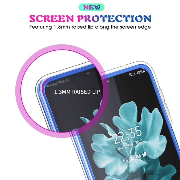 For Samsung Galaxy Z Flip3 5G Simple All-inclusive Clear Crystal Acrylic +TPU Shockproof Case