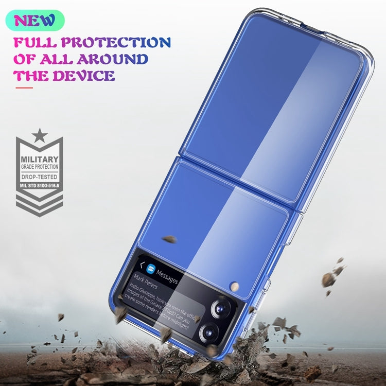 For Samsung Galaxy Z Flip3 5G Simple All-inclusive Clear Crystal Acrylic +TPU Shockproof Case