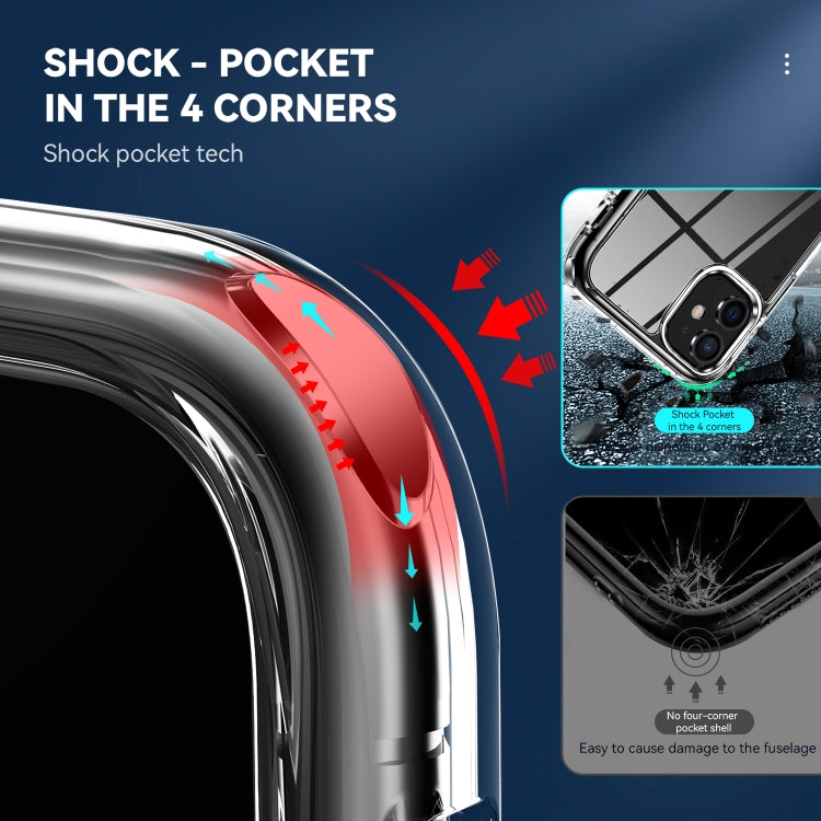 For iPhone 11 TPU + PC Transparent Shockproof Protective Case