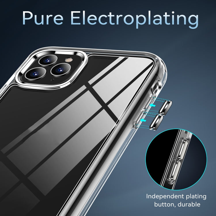 For iPhone 11 Pro TPU + PC Transparent Shockproof Protective Case