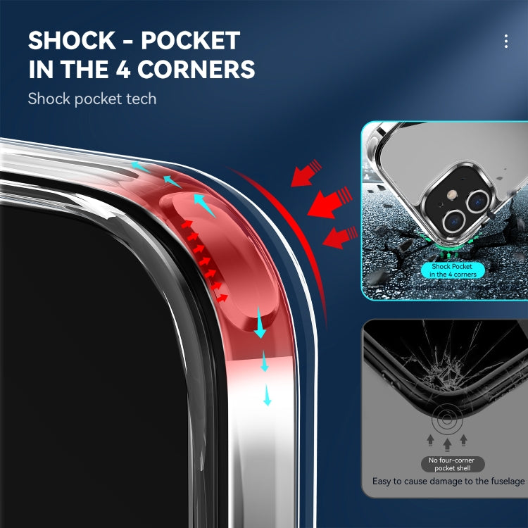For iPhone 12 TPU + PC Transparent Shockproof Protective Case