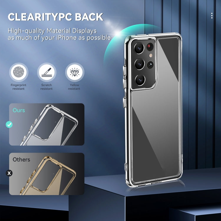 For Samsung Galaxy S21 Ultra 5G TPU + PC Transparent Shockproof Protective Case
