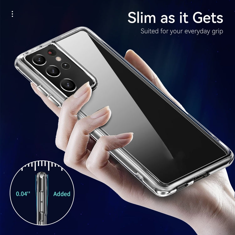 For Samsung Galaxy S21 Ultra 5G TPU + PC Transparent Shockproof Protective Case