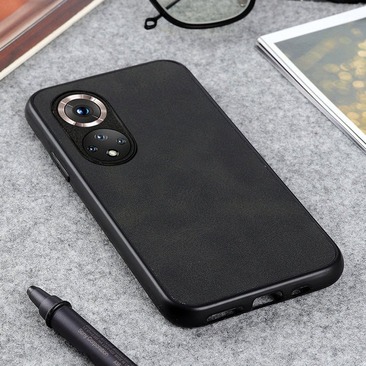 For Honor 50 Pro Accurate Hole Two-color Calf Texture Shockproof Case