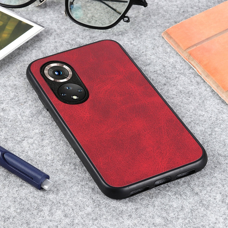 For Honor 50 Pro Accurate Hole Two-color Calf Texture Shockproof Case