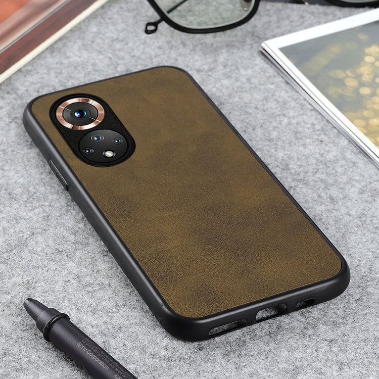For Honor 50 Accurate Hole Two-color Calf Texture Shockproof Case