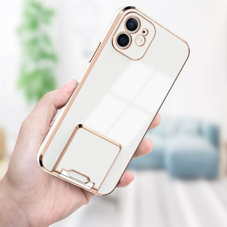 For iPhone 11 Electroplating Protective Cover Casem with Holder Function