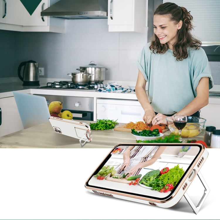 For iPhone 11 Electroplating Protective Cover Casem with Holder Function