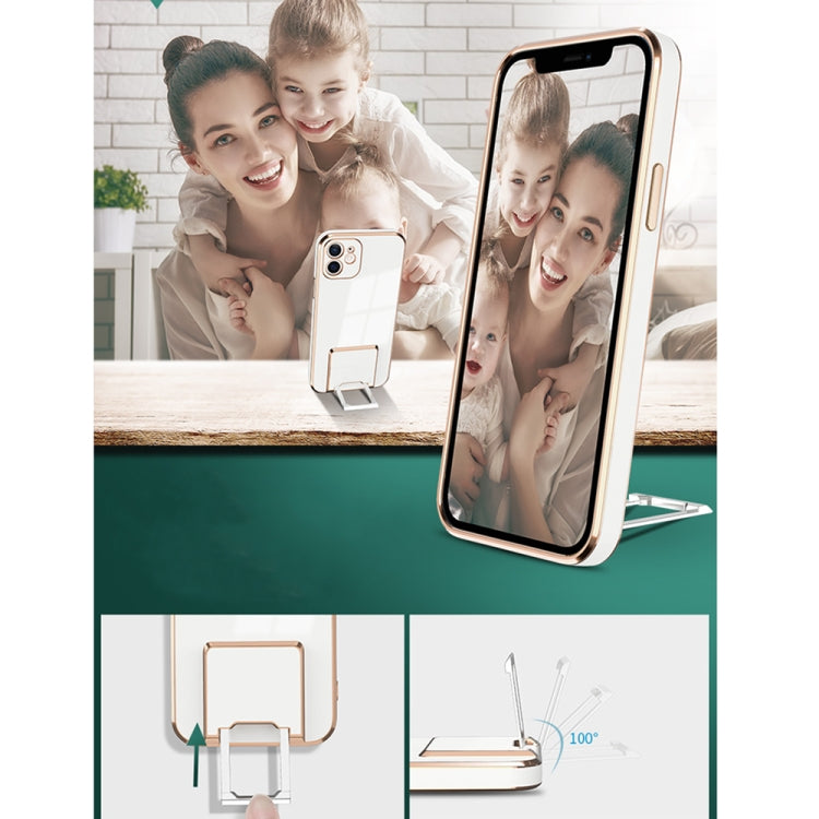 For iPhone 11 Electroplating Protective Cover Casem with Holder Function