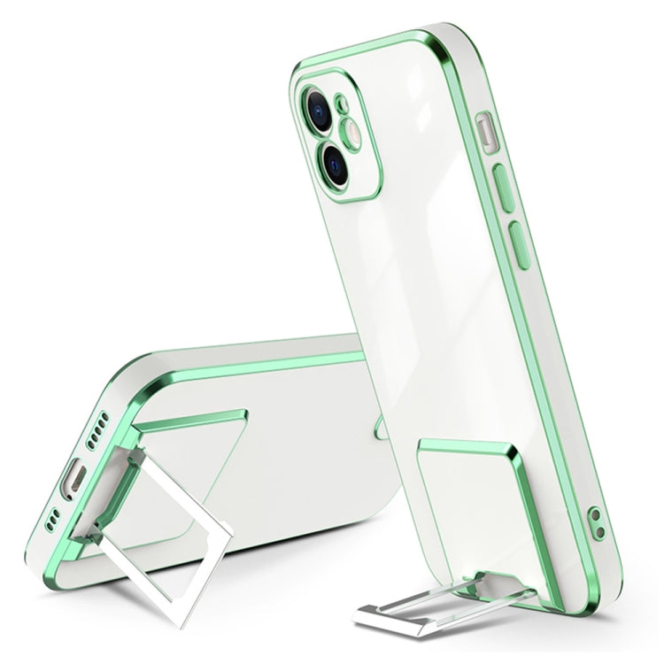 For iPhone 11 Pro Electroplating Protective Cover Casem with Holder Function