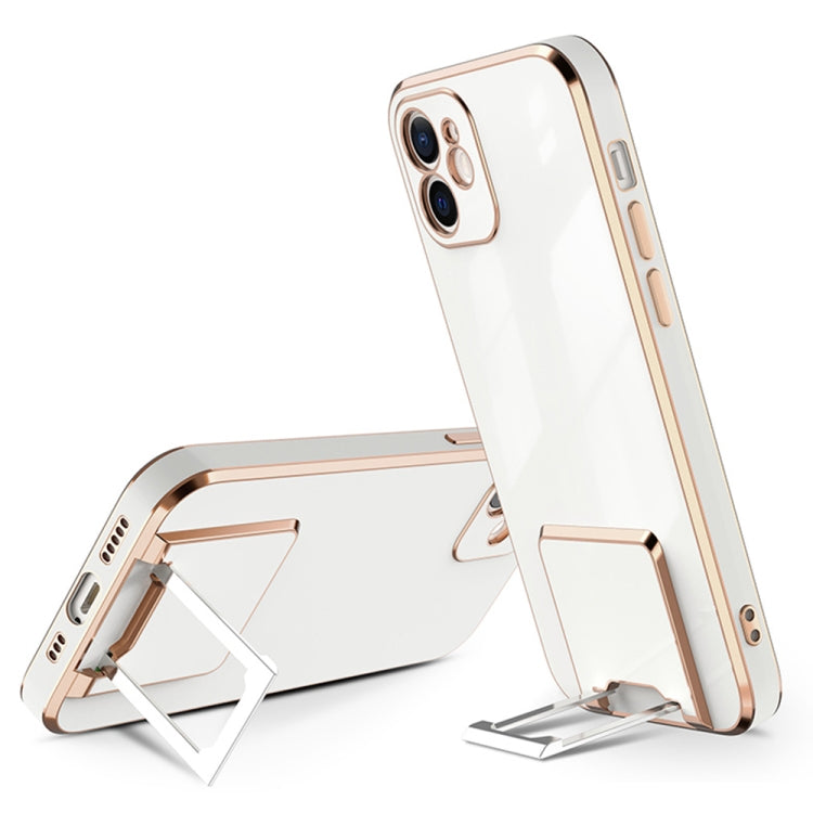 For iPhone 11 Pro Max Electroplating Protective Cover Casem with Holder Function