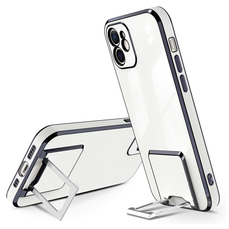 For iPhone 11 Pro Max Electroplating Protective Cover Casem with Holder Function