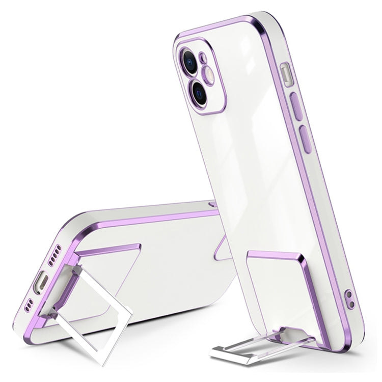 For iPhone 11 Pro Max Electroplating Protective Cover Casem with Holder Function