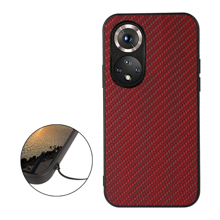 For Honor 50 Accurate Hole Carbon Fiber Texture Shockproof Case
