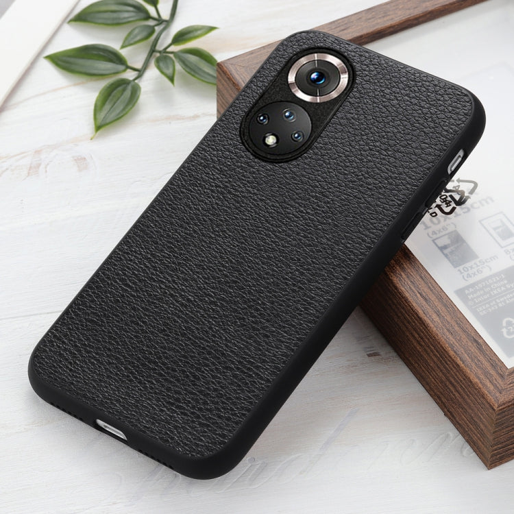For Honor 50 Pro Accurate Hole Litchi Texture Leather Shockproof Case