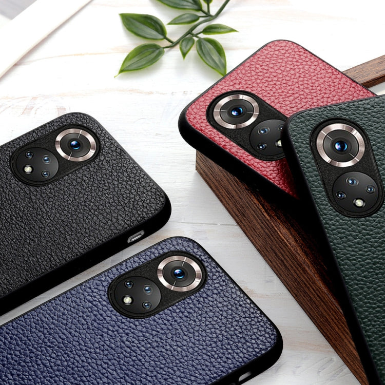 For Honor 50 Pro Accurate Hole Litchi Texture Leather Shockproof Case