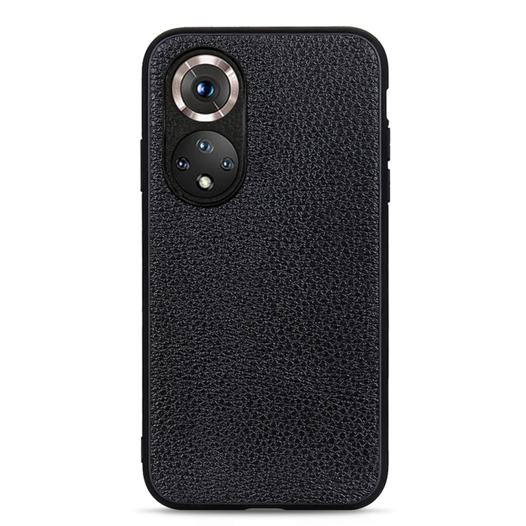 For Honor 50 Accurate Hole Litchi Texture Leather Shockproof Case