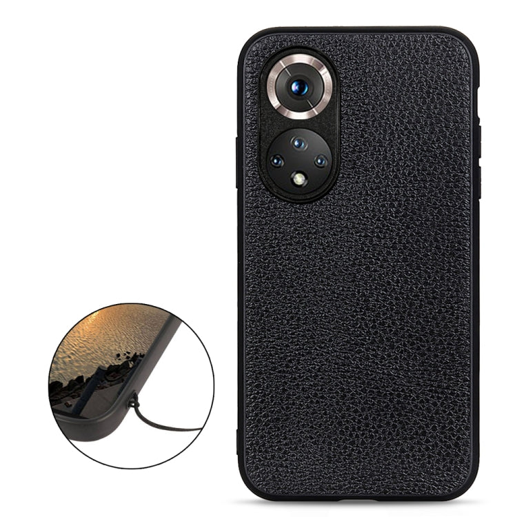 For Honor 50 Accurate Hole Litchi Texture Leather Shockproof Case