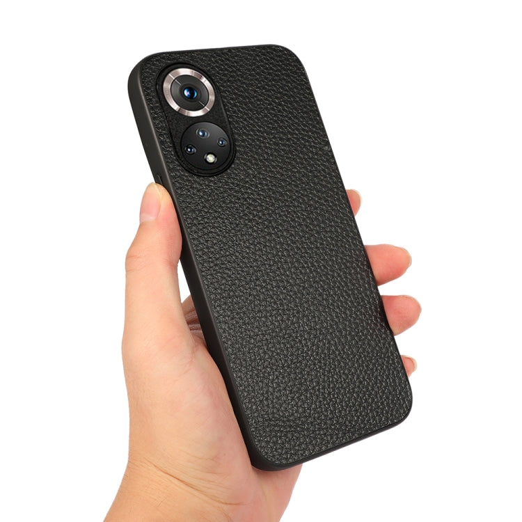 For Honor 50 Accurate Hole Litchi Texture Leather Shockproof Case