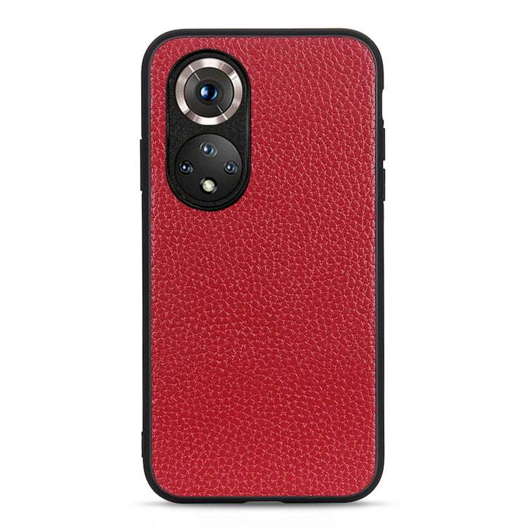 For Honor 50 Accurate Hole Litchi Texture Leather Shockproof Case