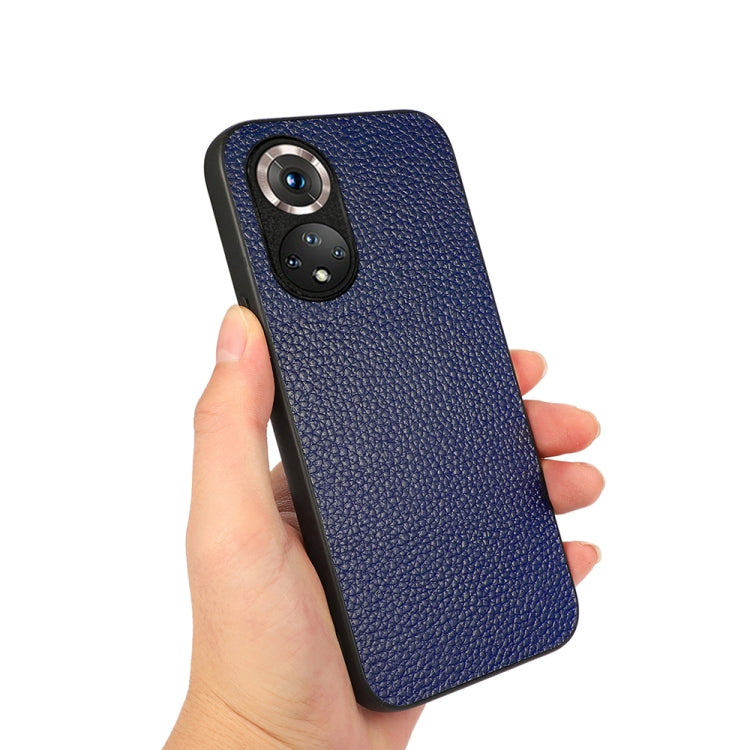 For Honor 50 Accurate Hole Litchi Texture Leather Shockproof Case