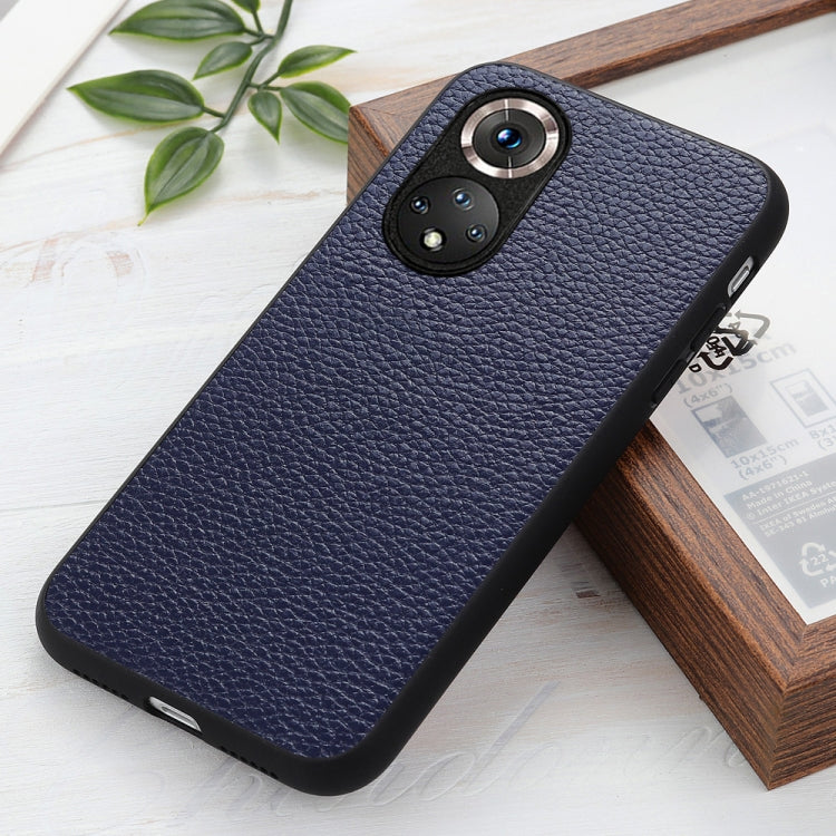 For Honor 50 Accurate Hole Litchi Texture Leather Shockproof Case