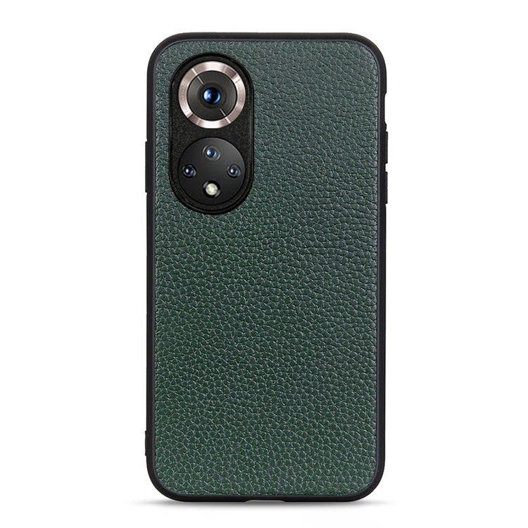 For Honor 50 Accurate Hole Litchi Texture Leather Shockproof Case