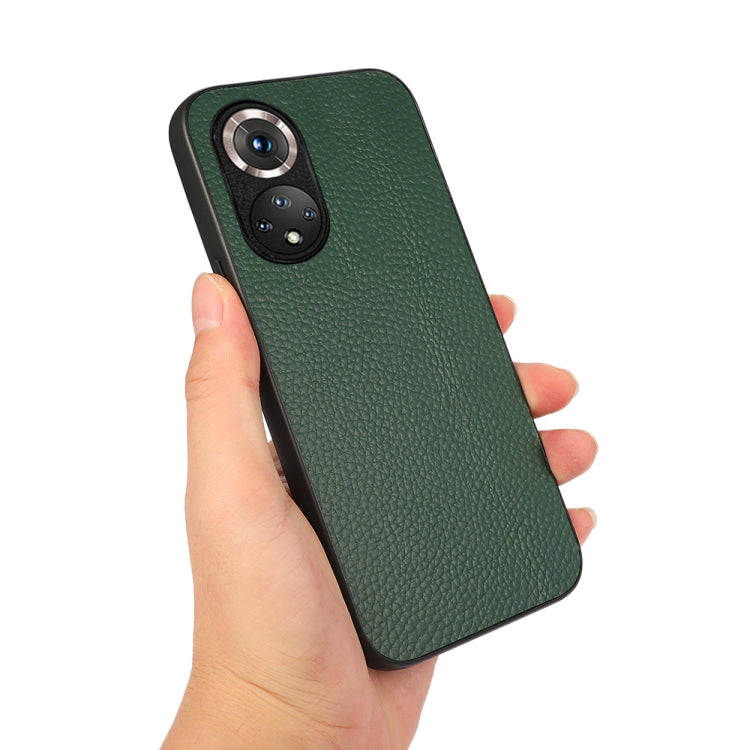 For Honor 50 Accurate Hole Litchi Texture Leather Shockproof Case