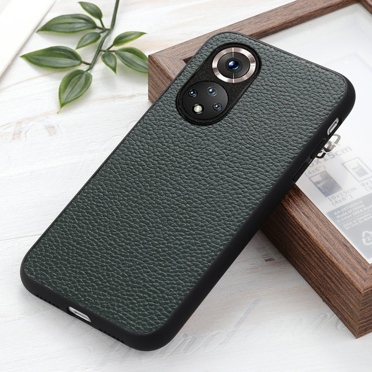 For Honor 50 Accurate Hole Litchi Texture Leather Shockproof Case