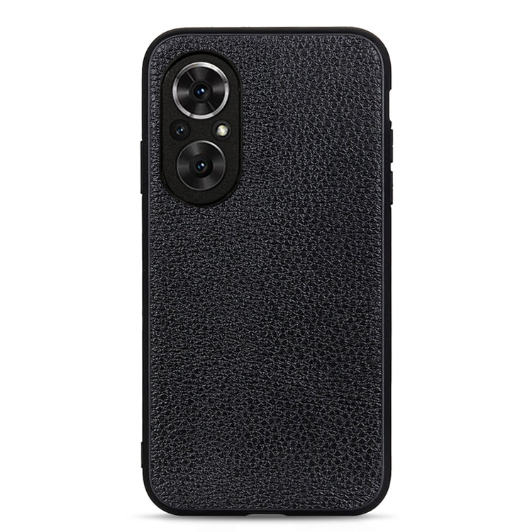 For Honor 50 SE Accurate Hole Litchi Texture Leather Shockproof Case