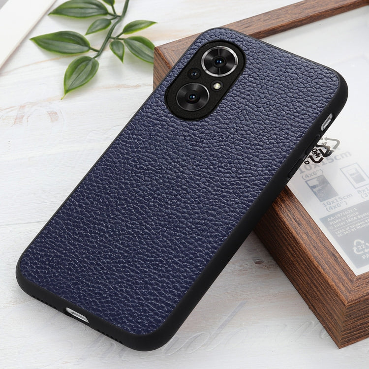For Honor 50 SE Accurate Hole Litchi Texture Leather Shockproof Case