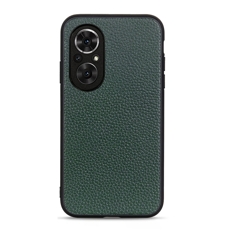 For Honor 50 SE Accurate Hole Litchi Texture Leather Shockproof Case