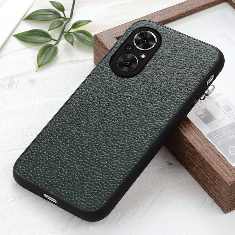 For Honor 50 SE Accurate Hole Litchi Texture Leather Shockproof Case