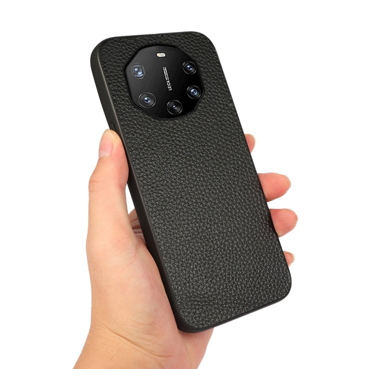 For Huawei Mate 40 RS Accurate Hole Litchi Texture Leather Shockproof Case