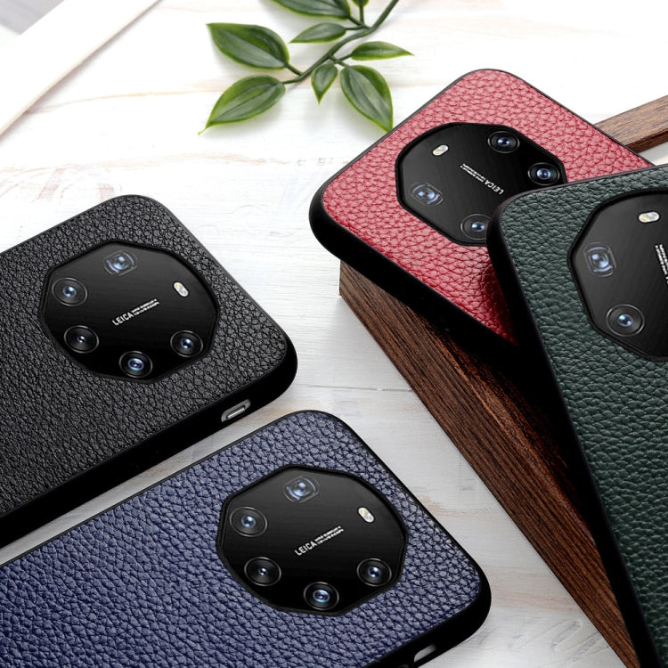 For Huawei Mate 40 RS Accurate Hole Litchi Texture Leather Shockproof Case