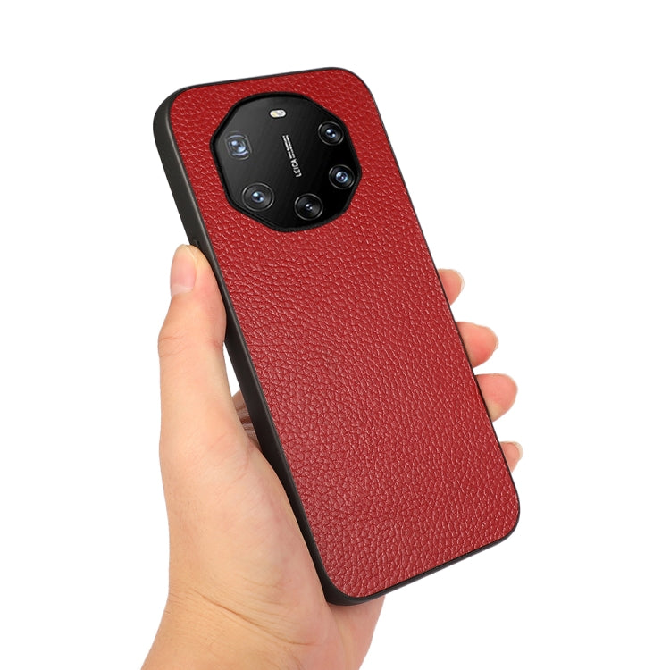 For Huawei Mate 40 RS Accurate Hole Litchi Texture Leather Shockproof Case
