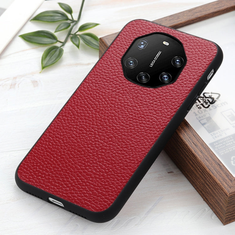 For Huawei Mate 40 RS Accurate Hole Litchi Texture Leather Shockproof Case