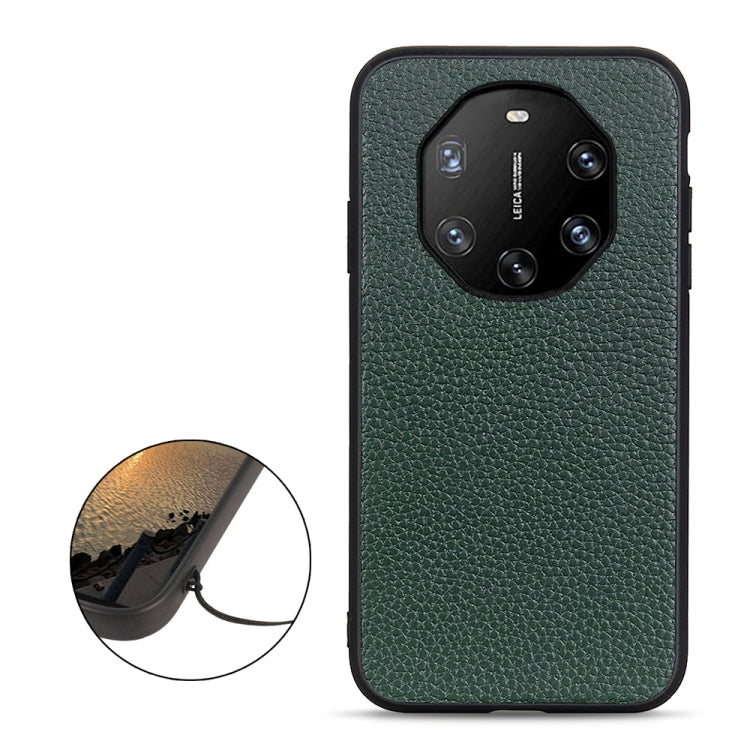 For Huawei Mate 40 RS Accurate Hole Litchi Texture Leather Shockproof Case