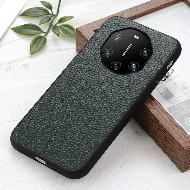 For Huawei Mate 40 RS Accurate Hole Litchi Texture Leather Shockproof Case