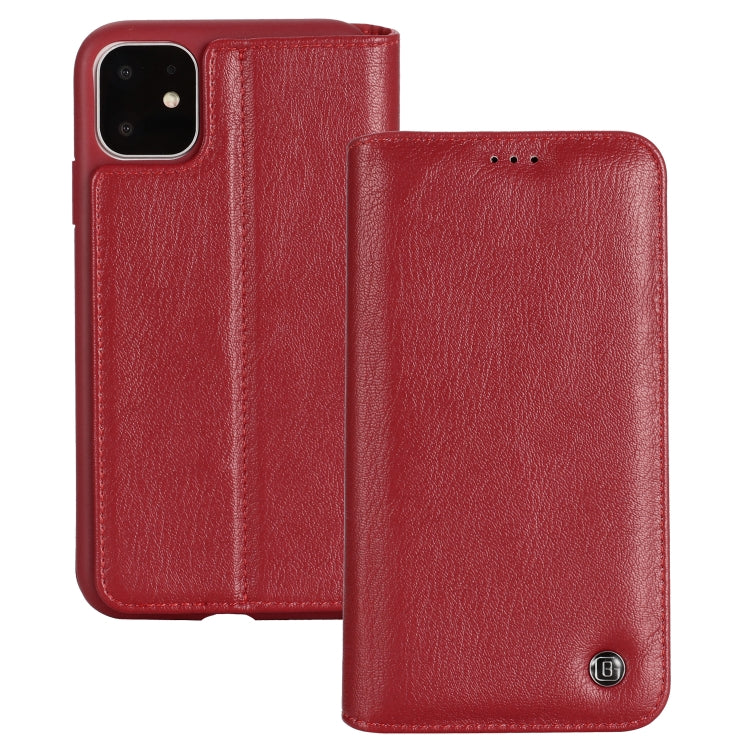 For iPhone 11 GEBEI Shockproof TPU + PU Horizontal Flip Leather Case with Card Slots & Holder