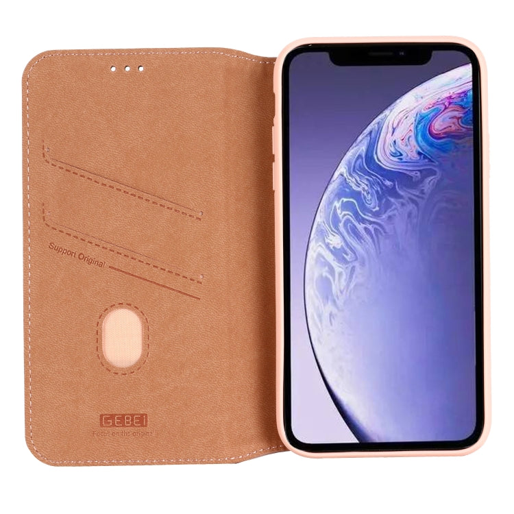 For iPhone 11 Pro Max GEBEI Shockproof TPU + PU Horizontal Flip Leather Case with Card Slots & Holder