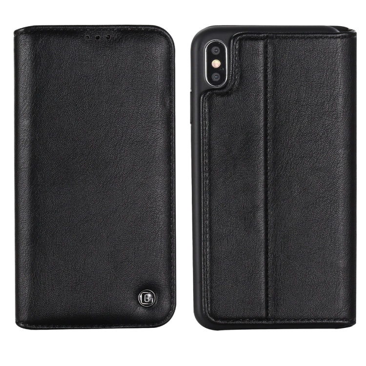For iPhone XR GEBEI Shockproof TPU + PU Horizontal Flip Leather Case with Card Slots & Holder