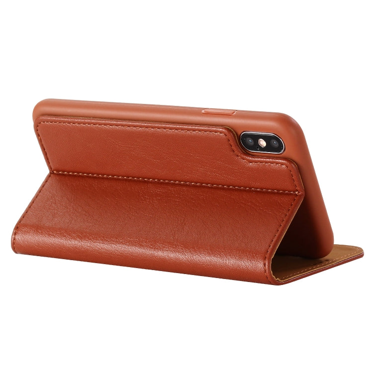 For iPhone XR GEBEI Shockproof TPU + PU Horizontal Flip Leather Case with Card Slots & Holder