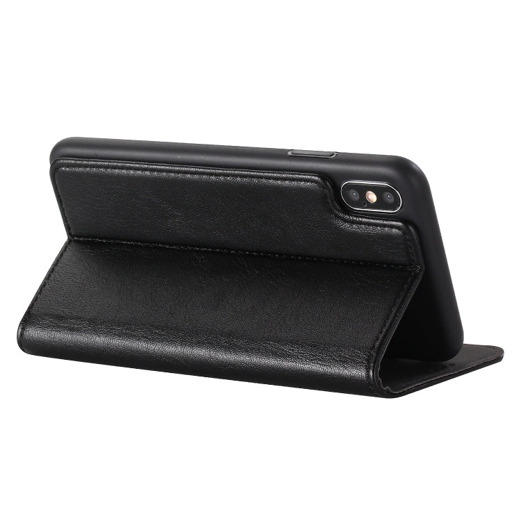 For iPhone XS Max GEBEI Shockproof TPU + PU Horizontal Flip Leather Case with Card Slots & Holder