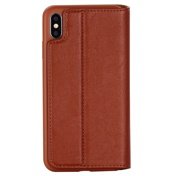 For iPhone XS Max GEBEI Shockproof TPU + PU Horizontal Flip Leather Case with Card Slots & Holder