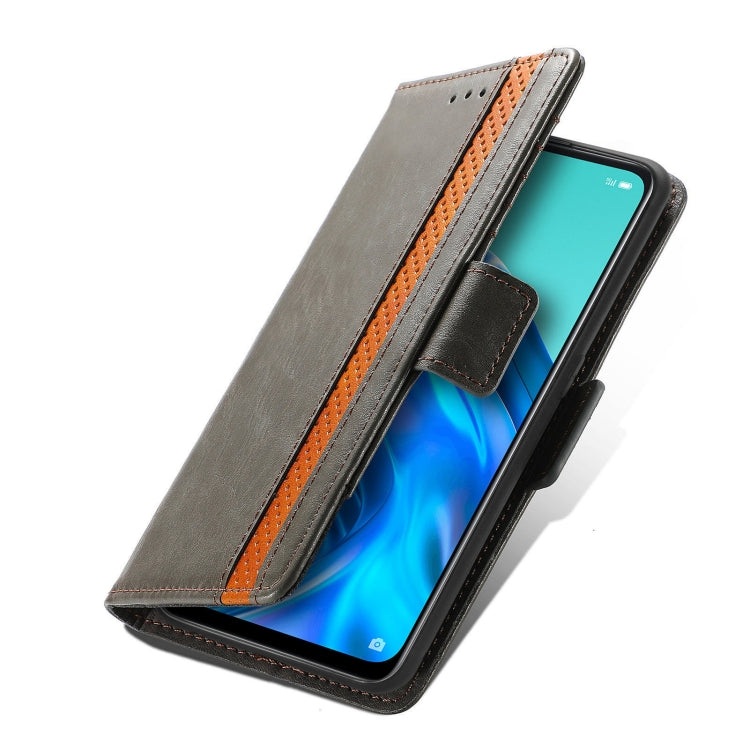 For OPPO Reno 5A CaseNeo Business Splicing Dual Magnetic Buckle Horizontal Flip PU Leather Case with Holder & Card Slots & Wallet