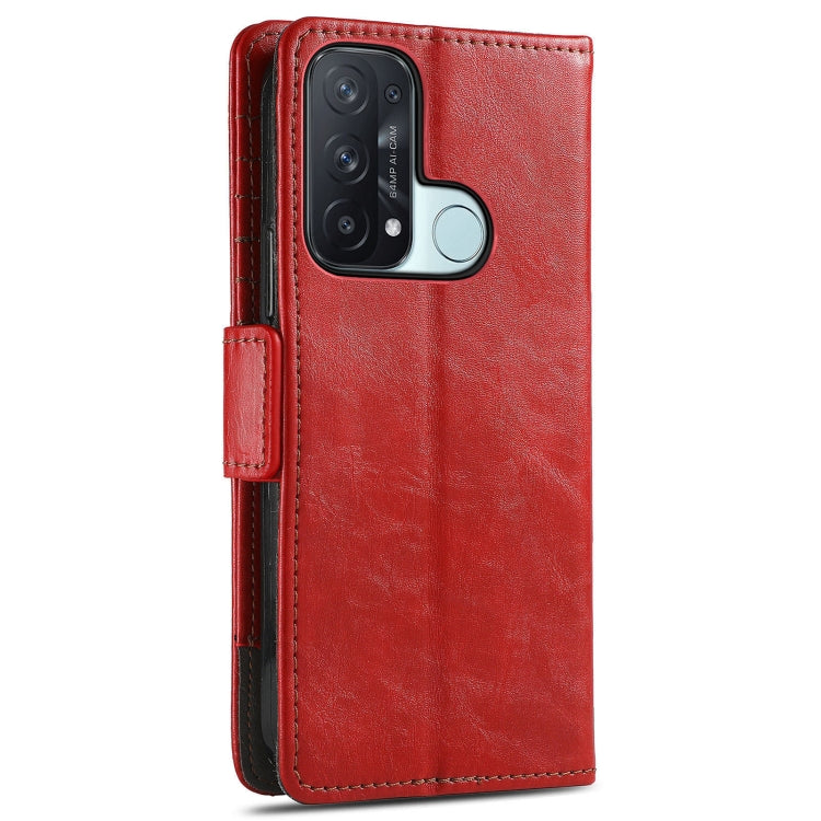 For OPPO Reno 5A CaseNeo Business Splicing Dual Magnetic Buckle Horizontal Flip PU Leather Case with Holder & Card Slots & Wallet