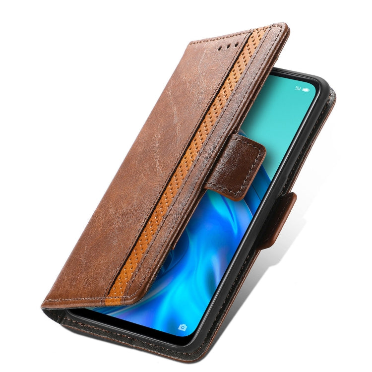 For OPPO Reno 5A CaseNeo Business Splicing Dual Magnetic Buckle Horizontal Flip PU Leather Case with Holder & Card Slots & Wallet