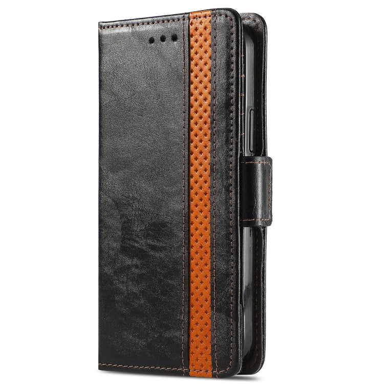 For OPPO Reno 5A CaseNeo Business Splicing Dual Magnetic Buckle Horizontal Flip PU Leather Case with Holder & Card Slots & Wallet