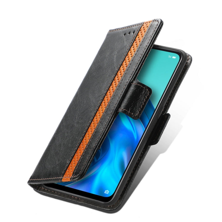 For OPPO Reno 5A CaseNeo Business Splicing Dual Magnetic Buckle Horizontal Flip PU Leather Case with Holder & Card Slots & Wallet